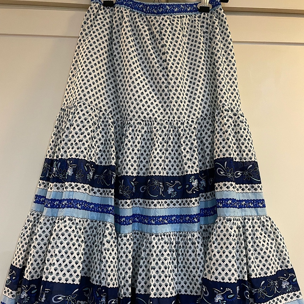 Jcrew, size s, blue and white midi/maxi skirt